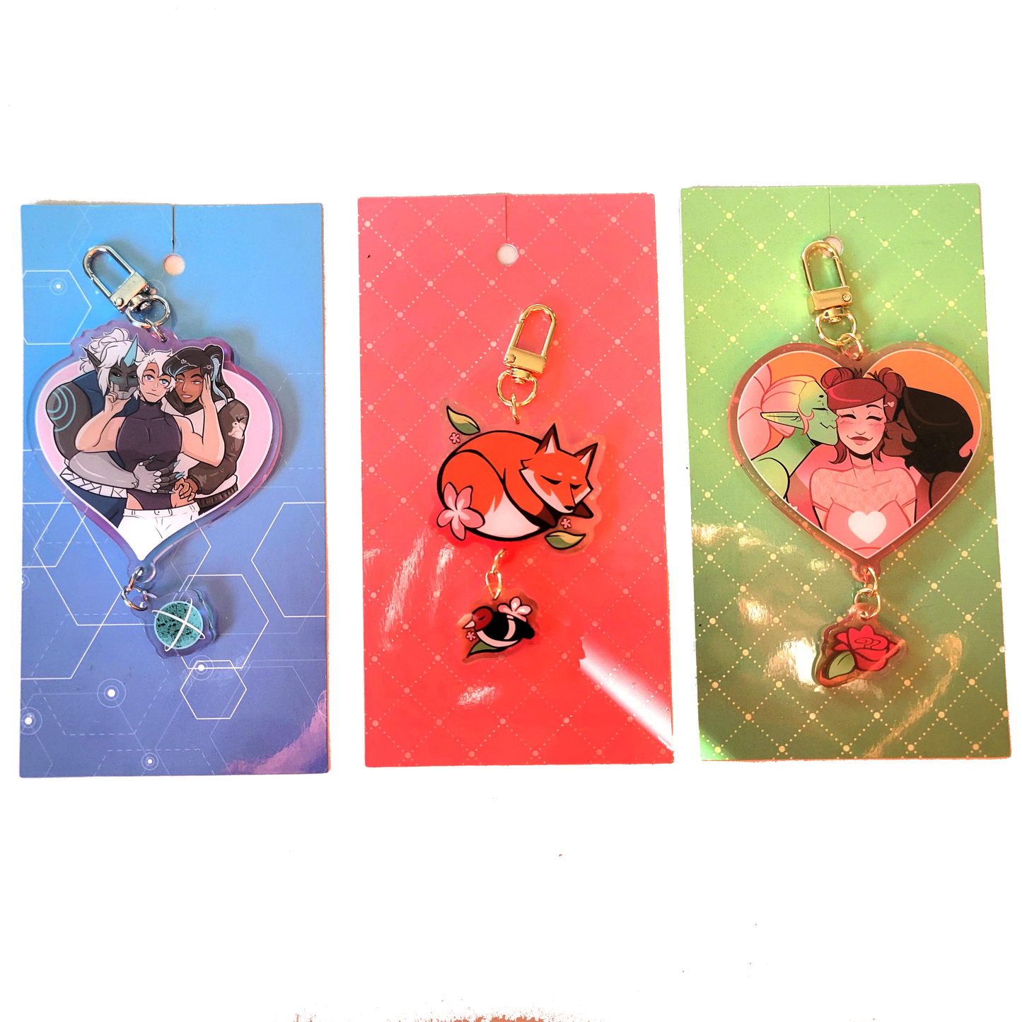 Connected Heart Charms