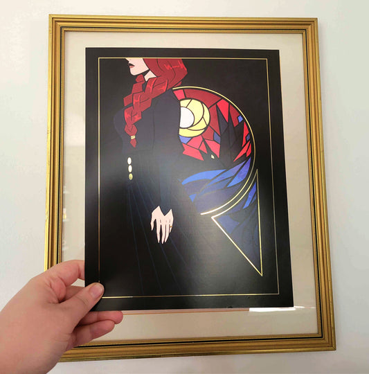 Muted Stained Glass Foil Print