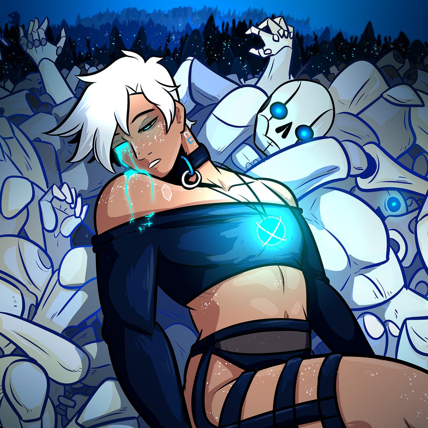 Broken Lacey Print
