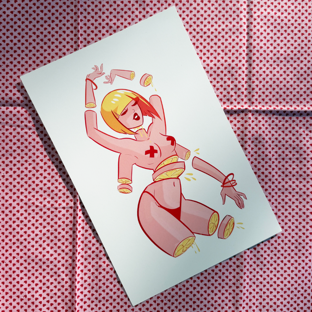 Lemon Fruit Guro Print