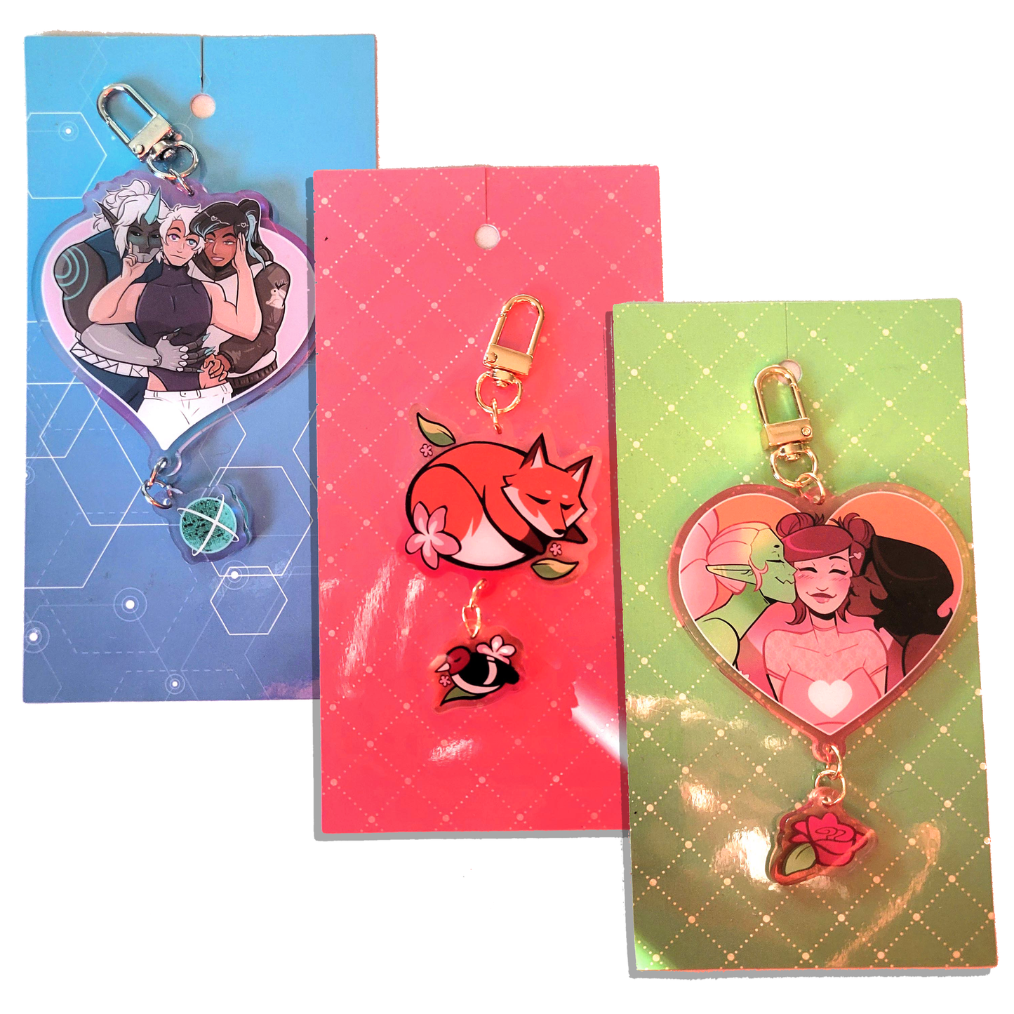 Connected Heart Charms