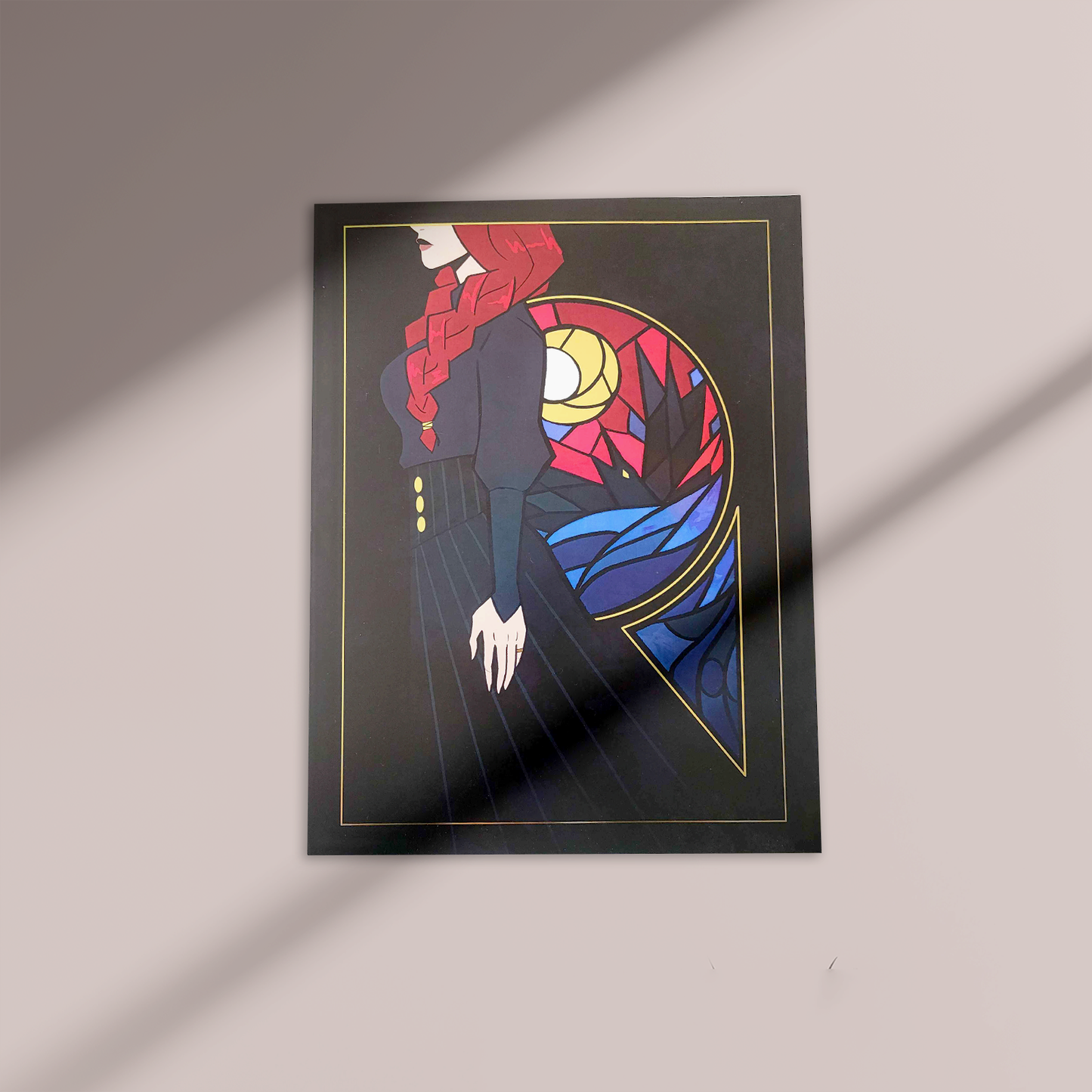 Muted Stained Glass Foil Print