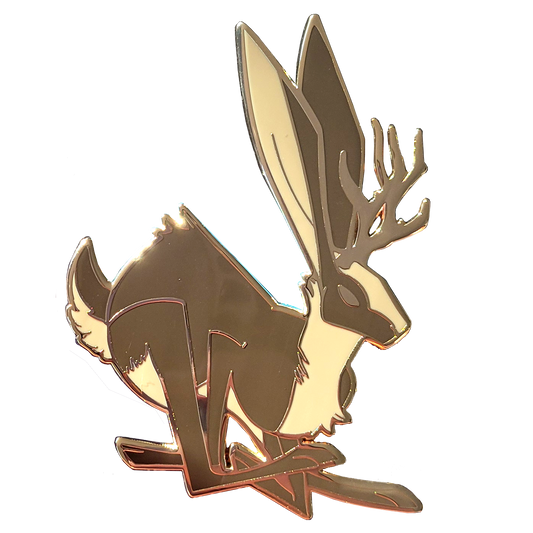 Large Jackalope Pin