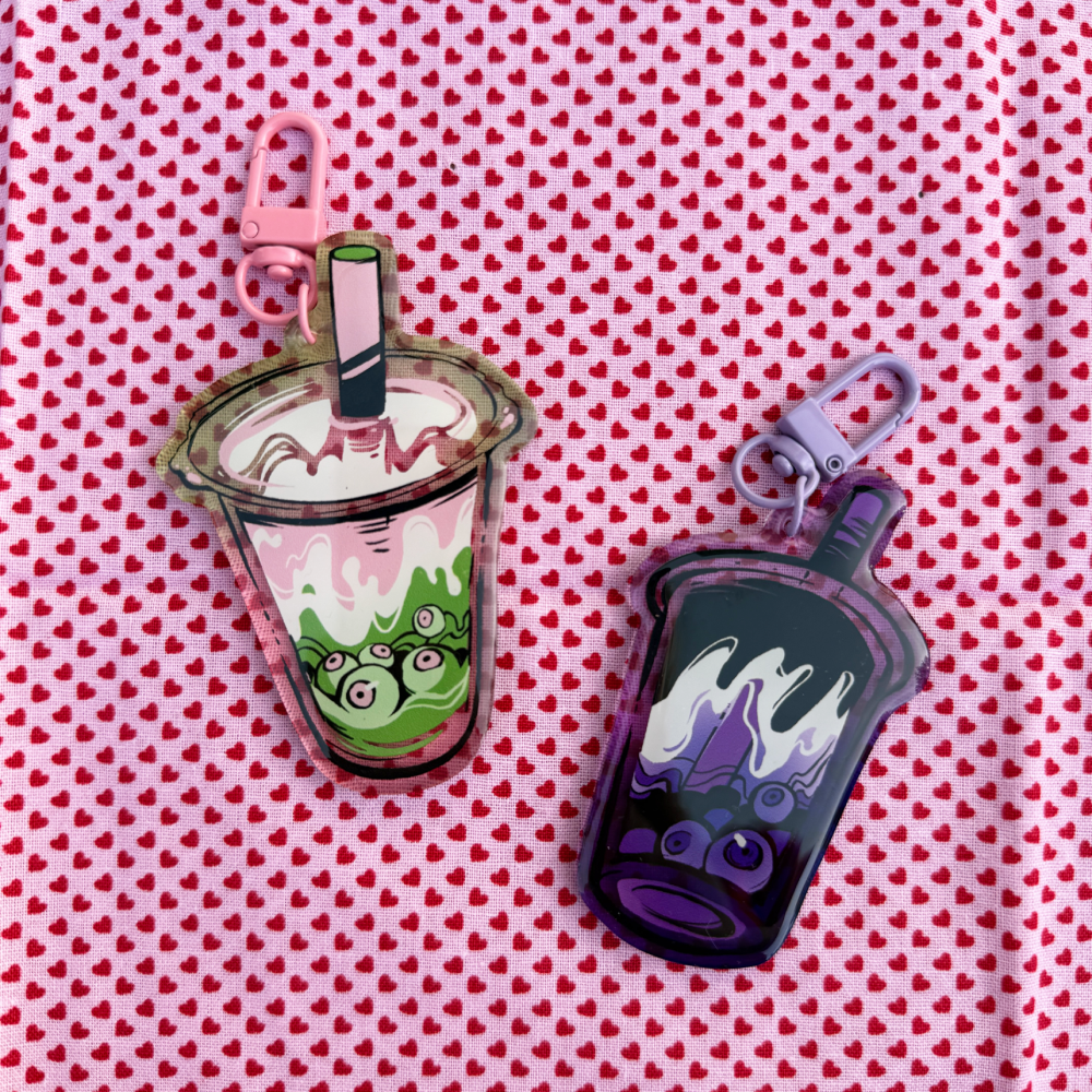 Bubble Tea Eye Charm