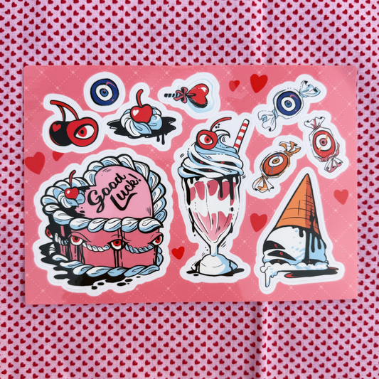 Creepy Sweets Sticker Sheet