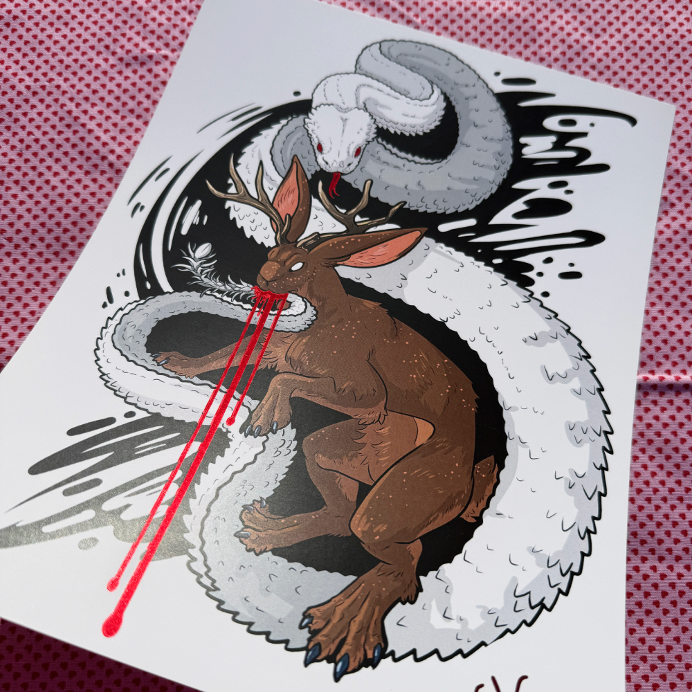 Jackalope and Snake Foil Print