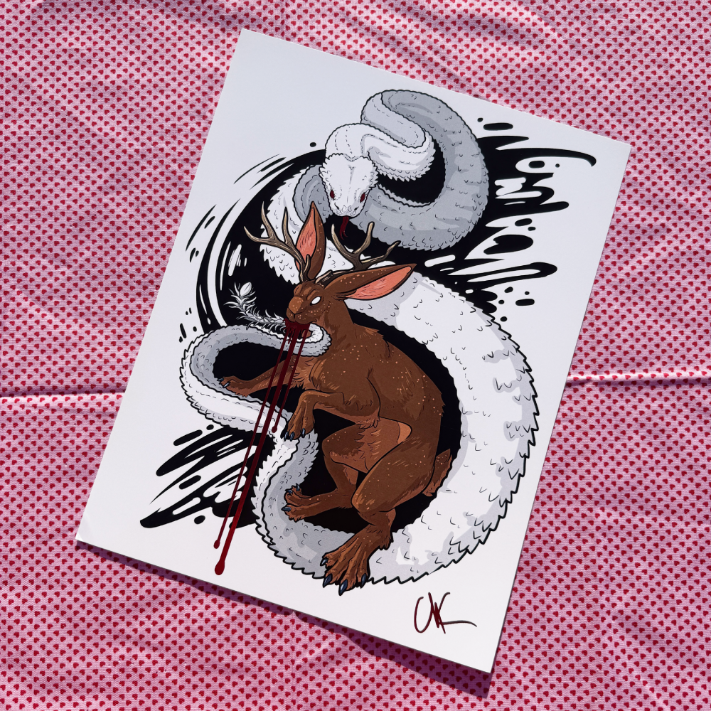 Jackalope and Snake Foil Print
