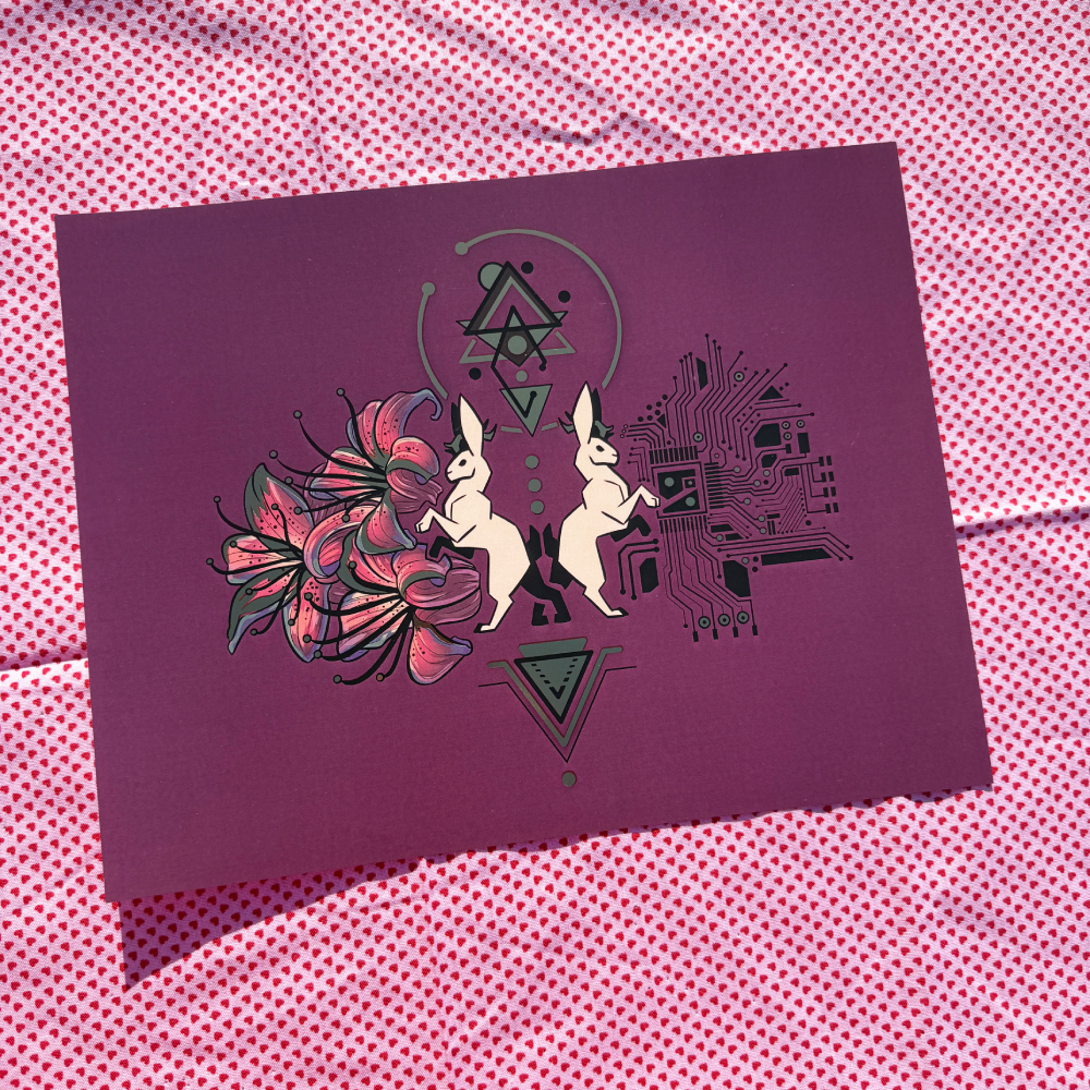 Jackalope Tattoo Foil Small Prints