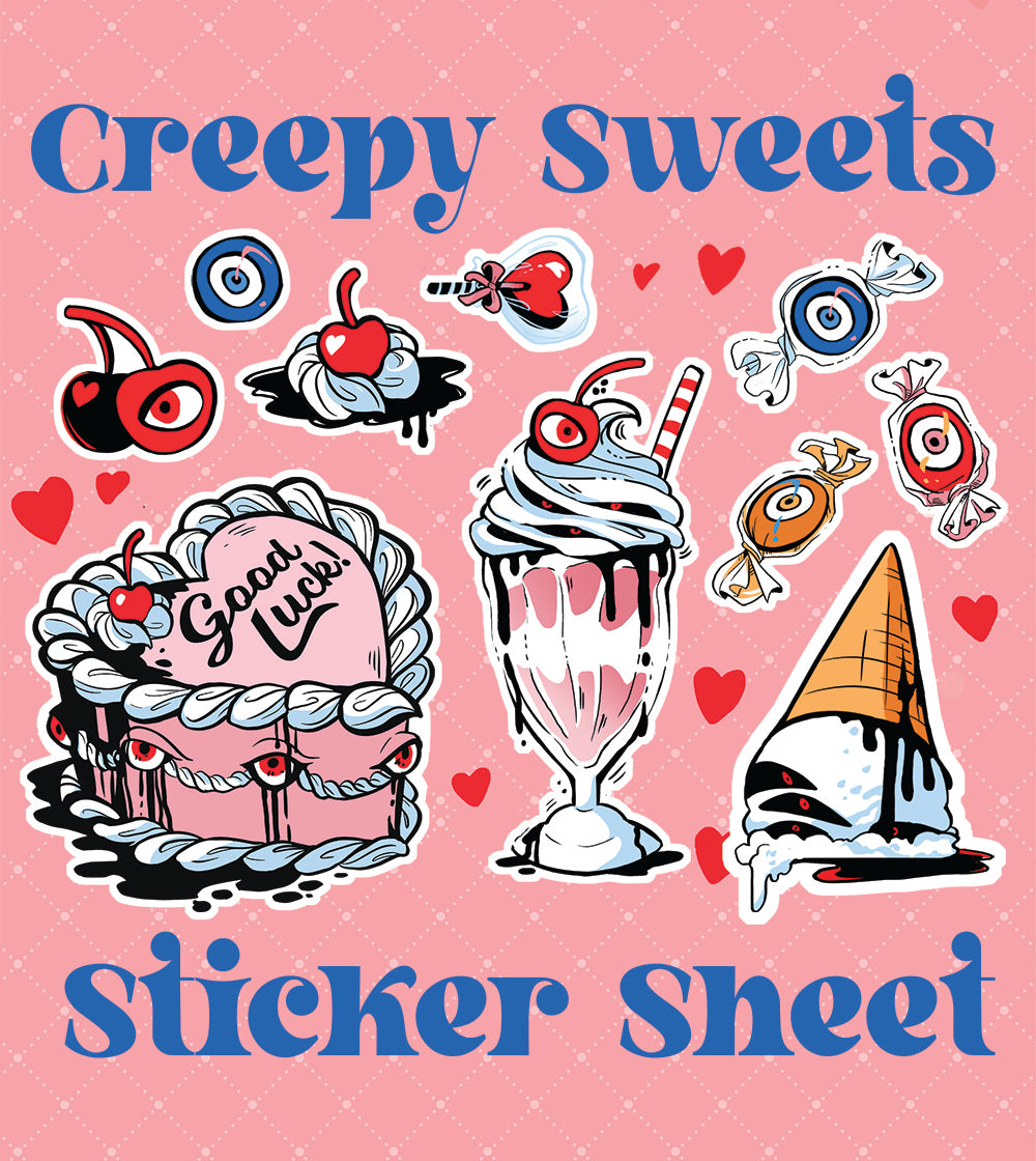 Creepy Sweets Sticker Sheet