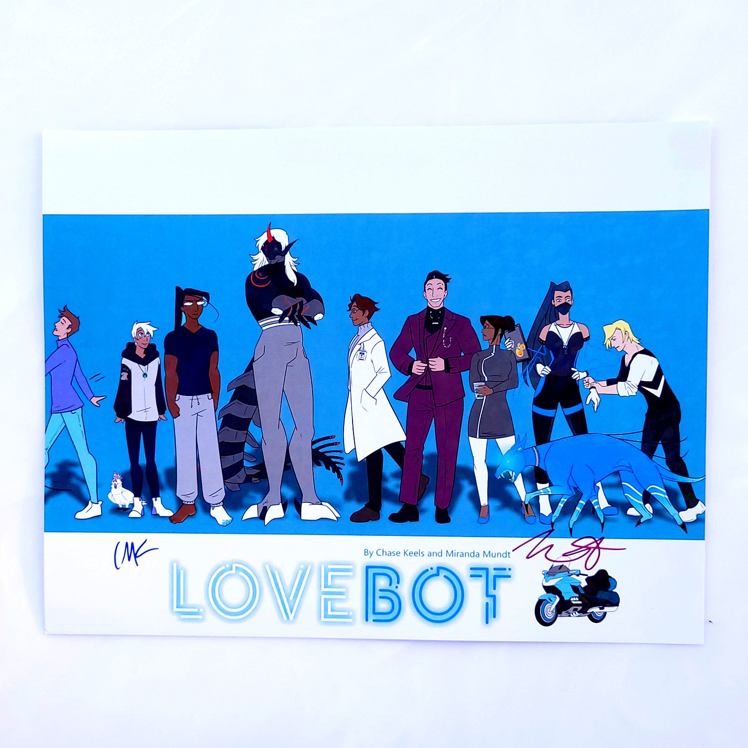 LoveBot Character Lineup Print  SIGNED
