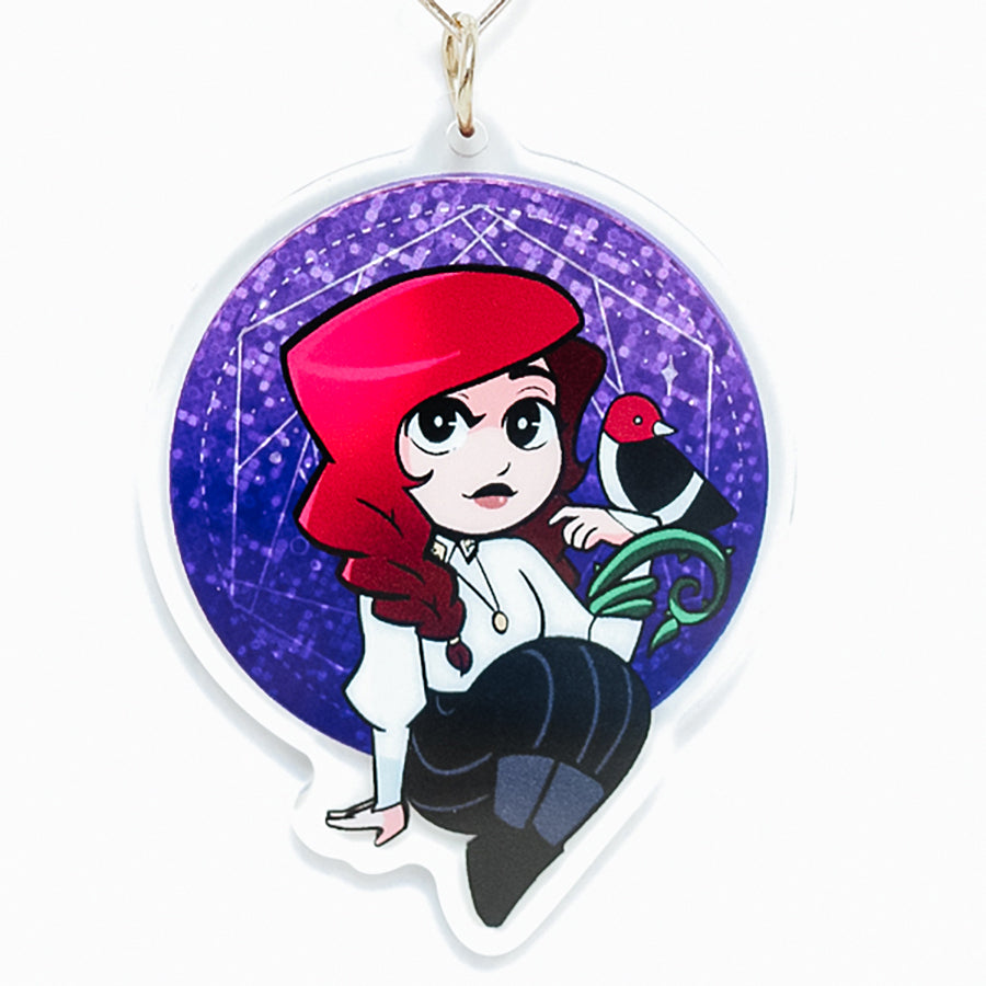 Camille Keychain With Holographic Glitter